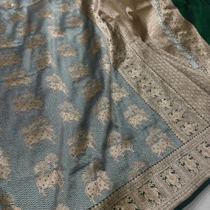 Red Silk Woven With Banarasi.... (Copy) (Copy) (Copy)